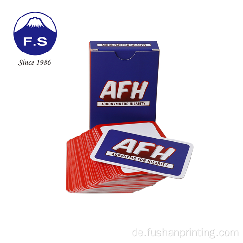Customized Flash Cards Pack mit Tuck -Box -Verpackung